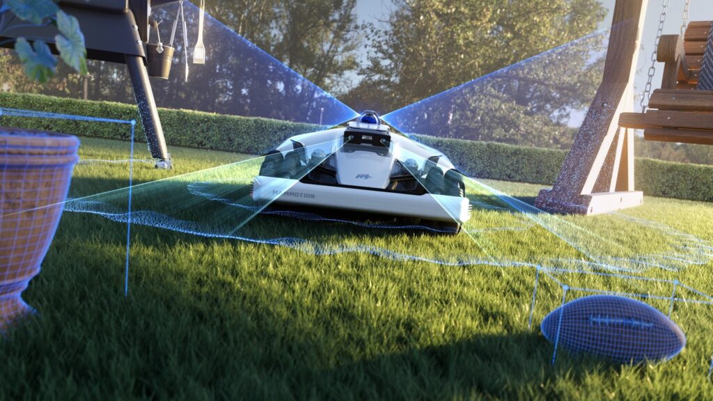 Rasenroboter moderne Technik Hinderniserkennung Oberösterreich